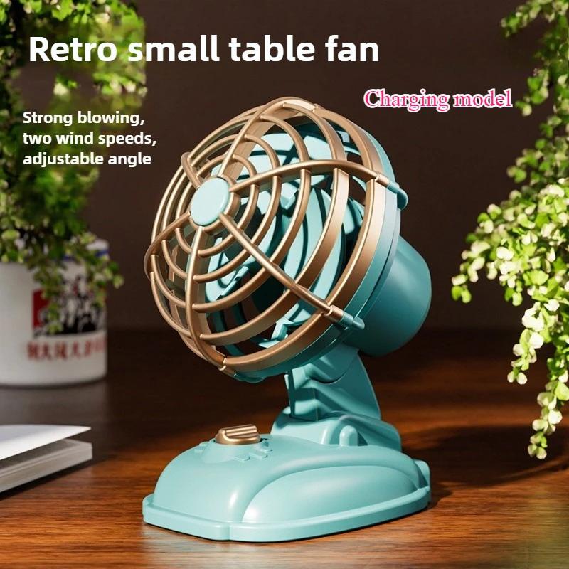 Summer Handheld Mini Fan, Children's Cute Cartoon Watch, Small Fan, USB Charging, Portable Fan, Three Speed with Light Gift
