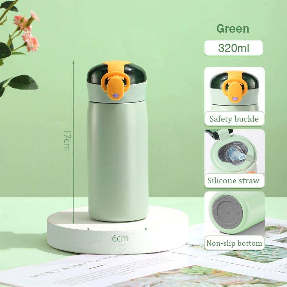 320/460ML Straw Insulated Cup Leak-Proof 304 Stainless Steel Vacuum Flask Keep Cold/Hot Stainless Steel Tumbler