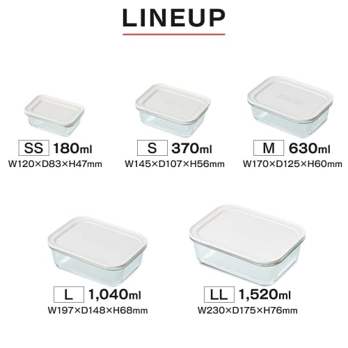 Iris Ohyama Heat-Resistant Glass Container TGS-M Clear Black