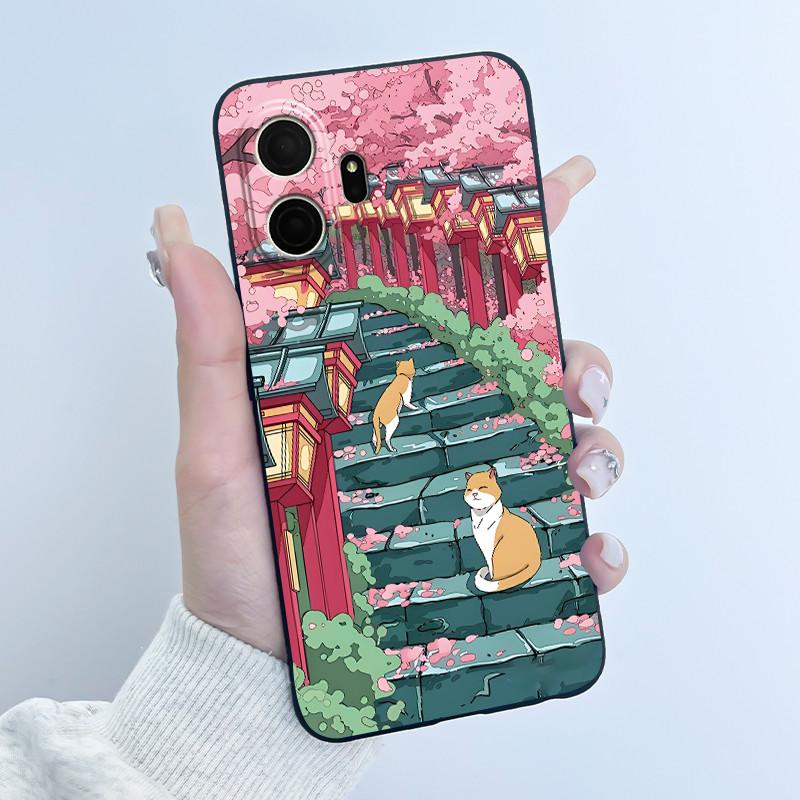 Süße Hülle für TCL K70 5G/TCL K70 SE (T453D) Hülle Case Druck Schale Schutzhülle Weiches Silikon Cartoon Handyhülle Coque