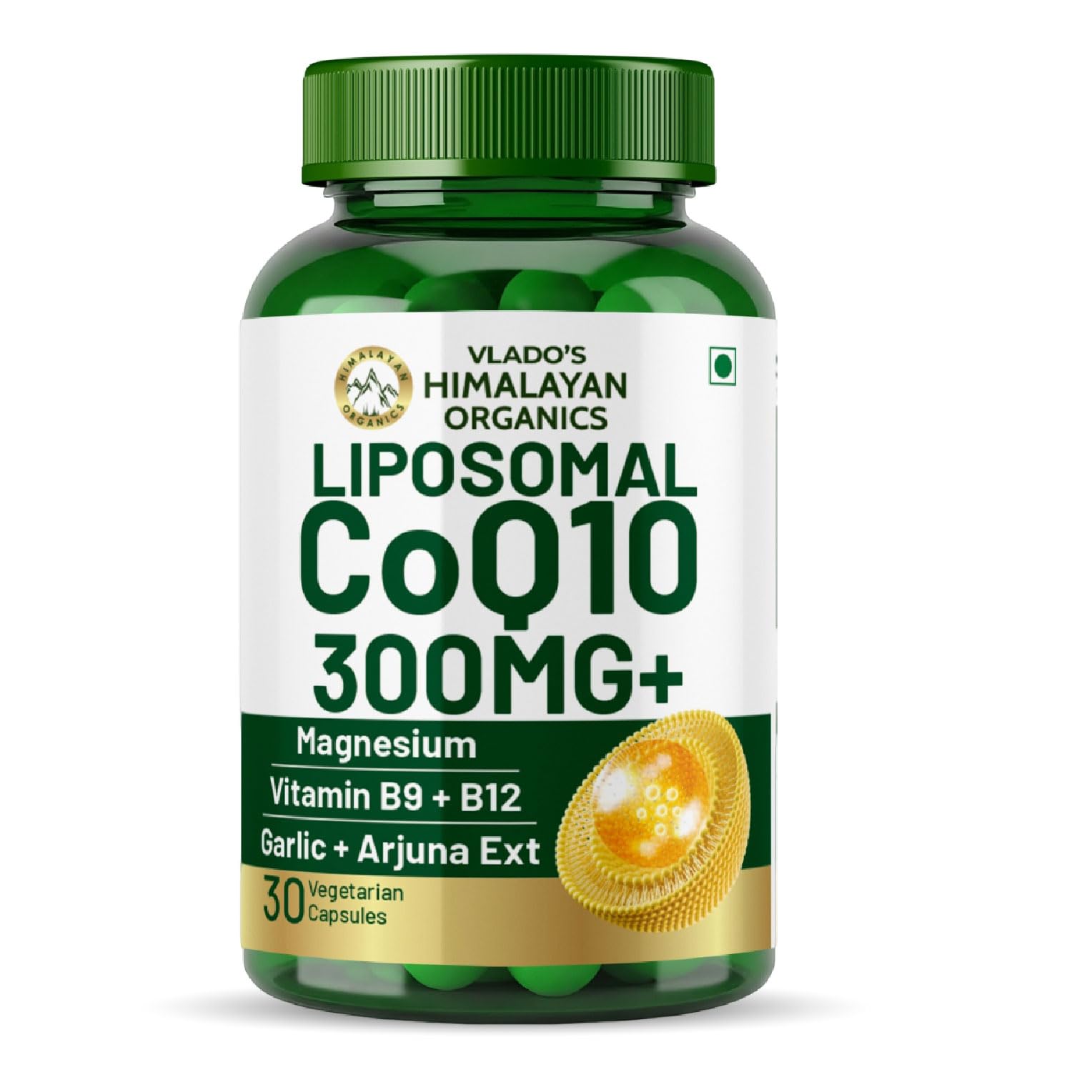 

Vlado s Himalayan Organics Liposomal CoQ10 300mg+ Supplement with Magnesium B9 B12 30 Capsules