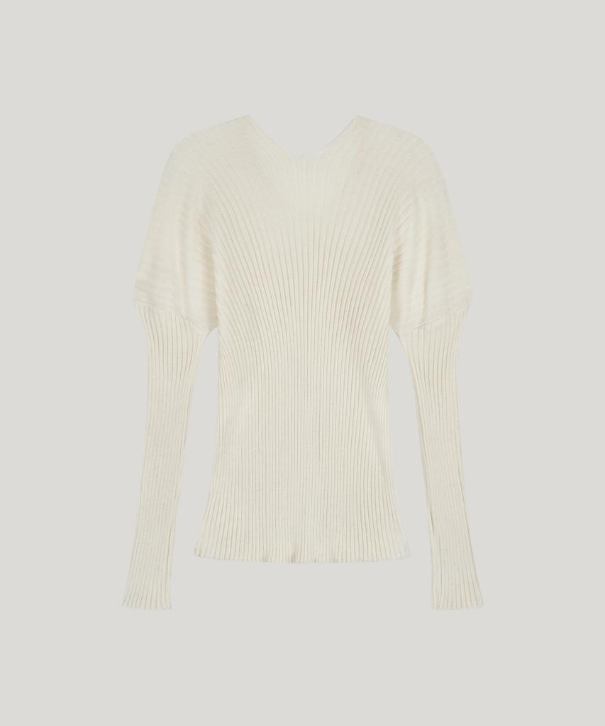 Poeteuseoul Line Ribbed Knit_Ivory