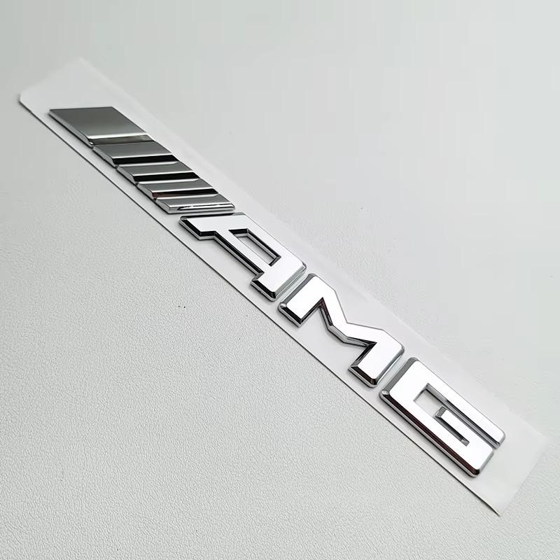 Stemma Metallico 3D AMG Adesivo Decalcomania per Bagagliaio Posteriore Auto per Mercedes Benz W204 W205 W203 W211 W212 W213 W201 W210 W124 W126 W140 YM9