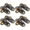 30pcs Antique Bronze Swing Arm Tiny Hook Latch Locks,1.3X1 Inch Copper Tone Wood Box Hasp Latches,Industrial Hardware Clasps