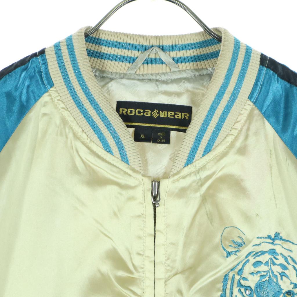 Rocawear Embroidery Long Sleeve Sukajan XL Beige Men's Used