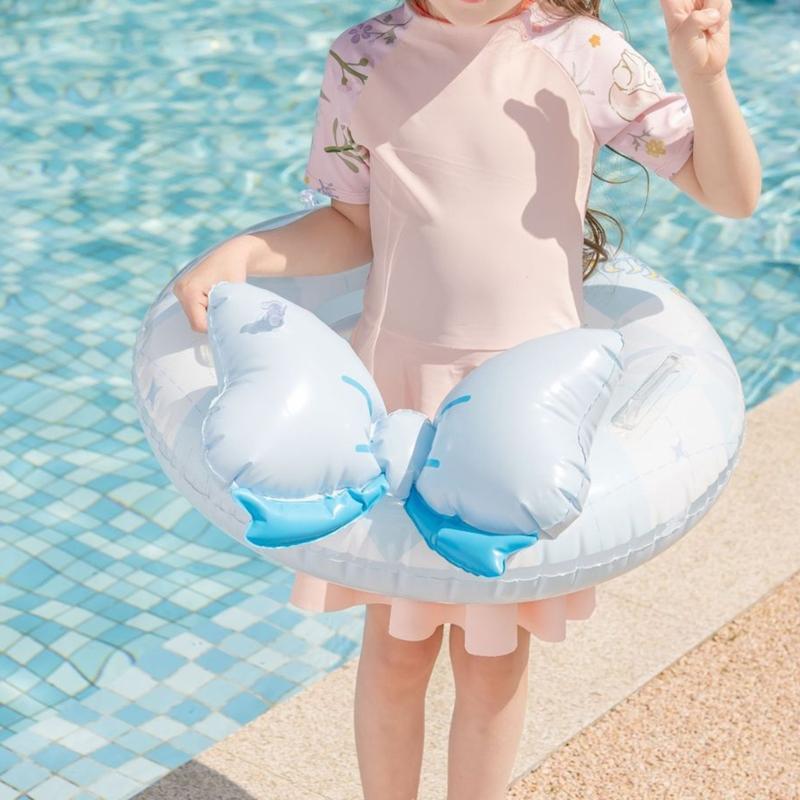 Inflatable Pool Float Bowknot Swimming Hoop Swimming Pool Float Rings Bowknot Swimming Rings Toy Inflatable Float Rings