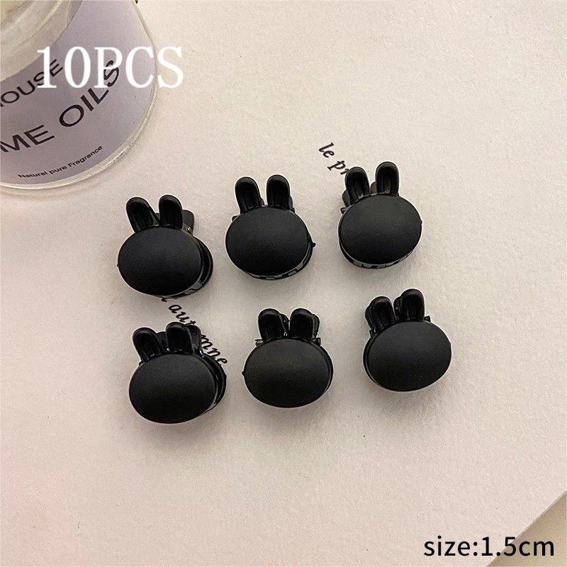 10Pcs Korean Style Fashion Mini Side Bangs Clip Seamless Small Hair Claws Frosted Princess Love Flower Rabbit Braided Hair Clip