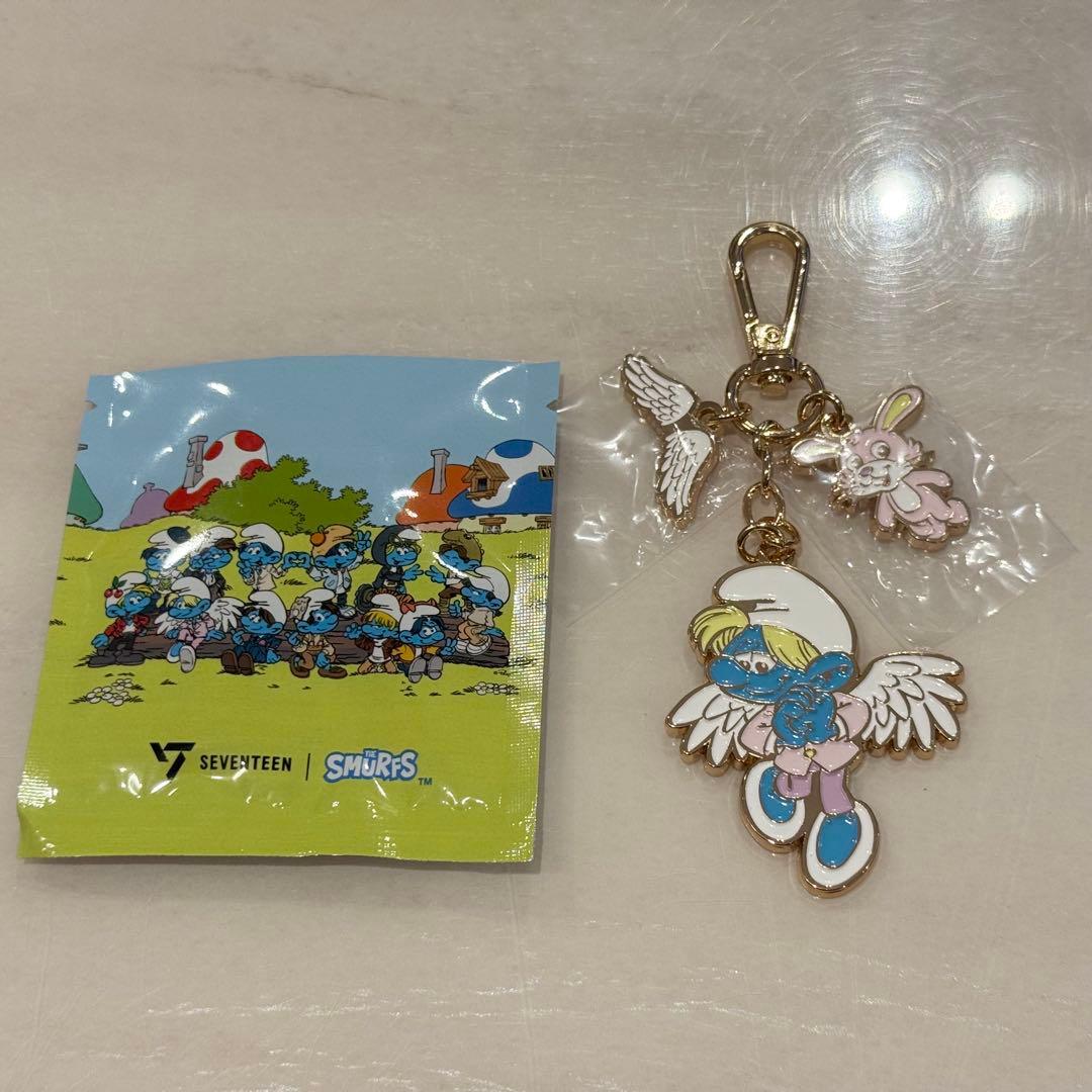[USED] SEVENTEEN Jeonghan Isaac Toast SMURFS Key Ring