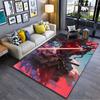 Samurai with Glowing Red Sword suitable as a non-slip mat for the living room or bedroom sofa