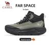 CAMEL High-Top Platform Fleece-Lined Casual Sneakers