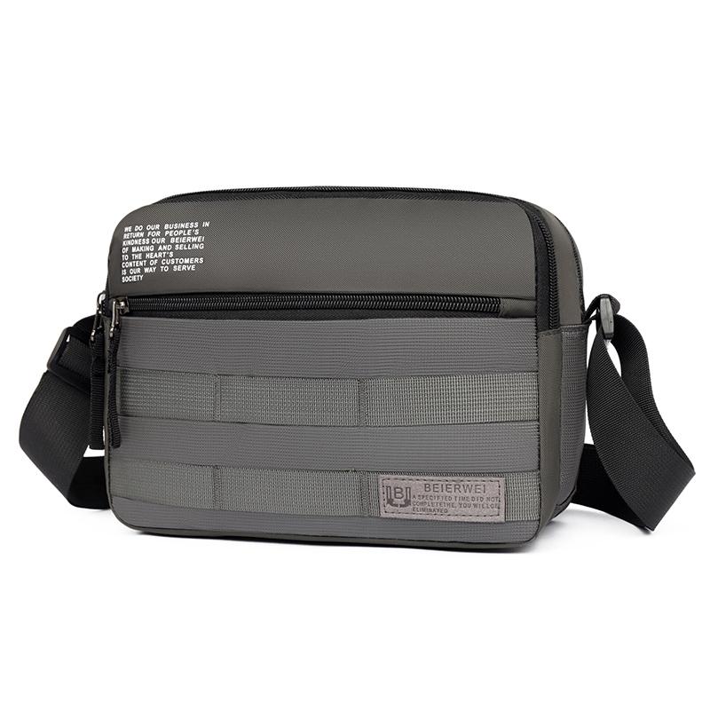Borsa a tracolla leggera da uomo multistrato in nylon, alla moda, casual, per viaggi d'affari, resistente, con tracolla rimovibile