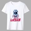 Men's T-shirt New Hot Sale Cartoon Astronaut Pattern Print Series Tee Shirt Summer Casual White Classic Male Short-sleeved Tops