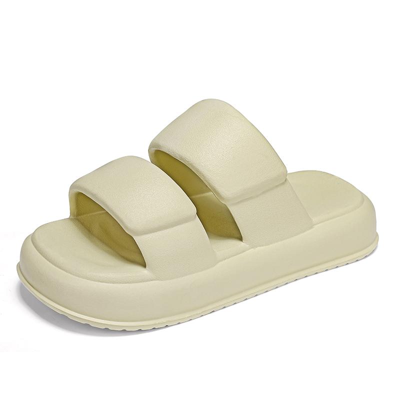 Fashion Men's and Women's Bathroom Slippers Flat Non-slip Family Solid Color Flip-flops Beach Slippers Casual Sandals Indoor Outdoor