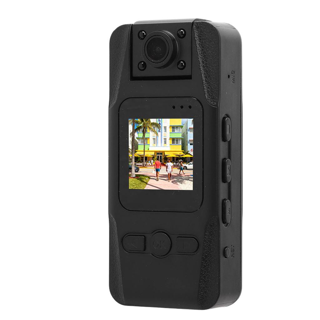 Body Worn Camera 4K 12MP 1.3 Inch   180 Degree Rotatable Lens Support WiFi   Wearable Camcorder