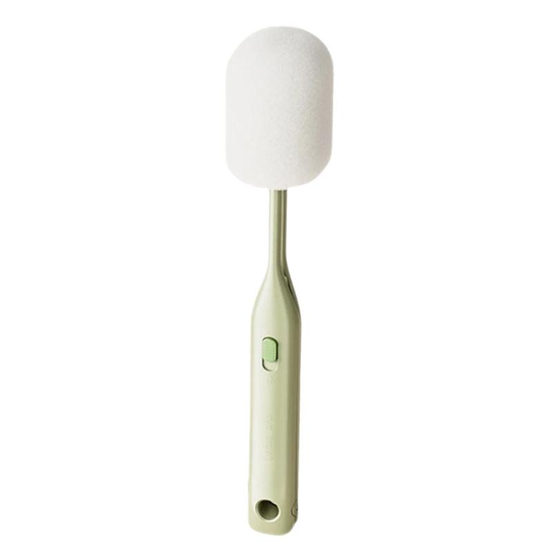 

Long Handle Duals Head Sponge Scrubber For Deep Cleaning Cups Bottles And Baby Products Stain Removal Cleaner зелёный