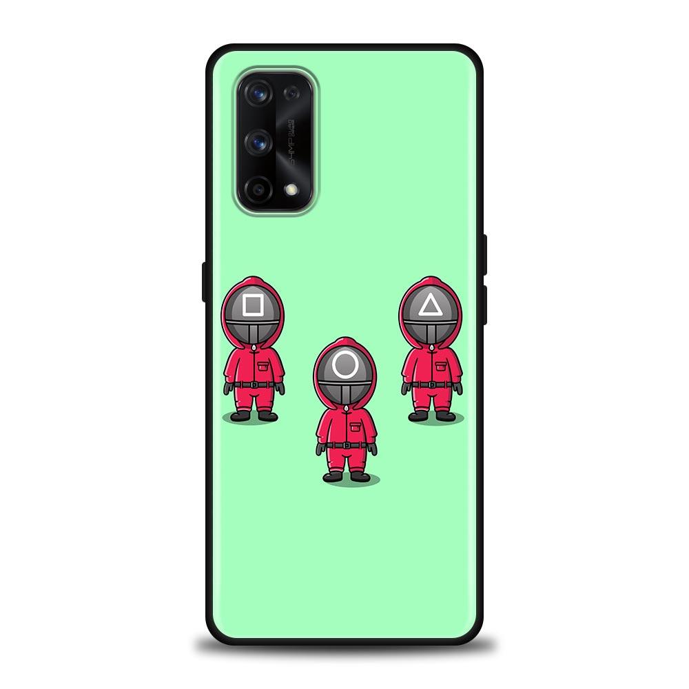 Custodia carina Squid Game TV Rossa Verde Per Realme C21Y C21 C25 C20 C15 C12 C11 C1 GT Master Neo Neo2 5G Funda Capa Custodia Morbida in Silicone