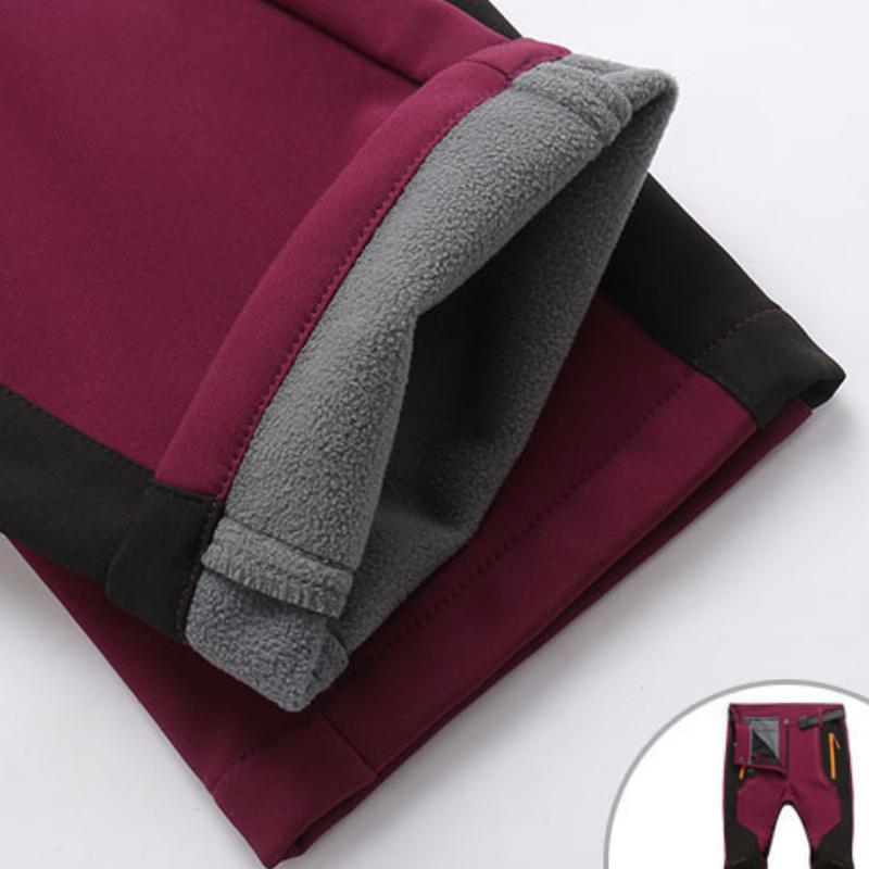 Podzim Zima Silné Fleecové Kalhoty Dámské Ležérní Strečové Teplé Vodotěsné Větruodolné Softshellové Kalhoty Tepláky Turistické Kapsáčové Kalhoty