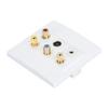 Multimedia Wall Plate 3.5mm F Type TV9.5 3 RCA AV Wall Panel for TV Set Top Box Coaxial Cable Radio