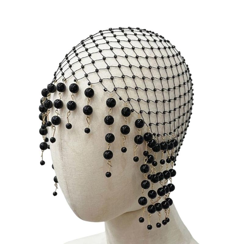 Handmade Pearls Tassels Hair Accessory Unique Pearls Tassels Hair Adornment Comfortable for All Hair Types and Event