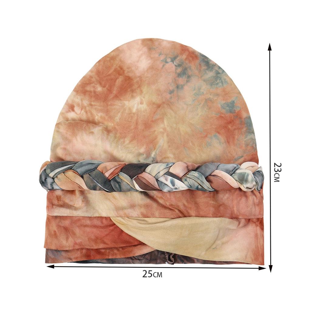 Muslimske kvinner Flette Hijab Turban Kemo Stretchlue Hodeplagg Islamsk Bonnet Hodeplagg Lue Dekkhatt