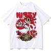 Camiseta Retro Y2k Diseño de Niffty de Hazbin Hotel Hip Hop Harajuku Manga Corta Cuello Redondo Camisa Casual Regalo Unisex 100% Algodón