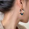 Textured Water Drop Hoop Earrings Mix Color Natural Stone Tiger Eye Crystal Imitation Pearl Beads Strand for Women Brinco