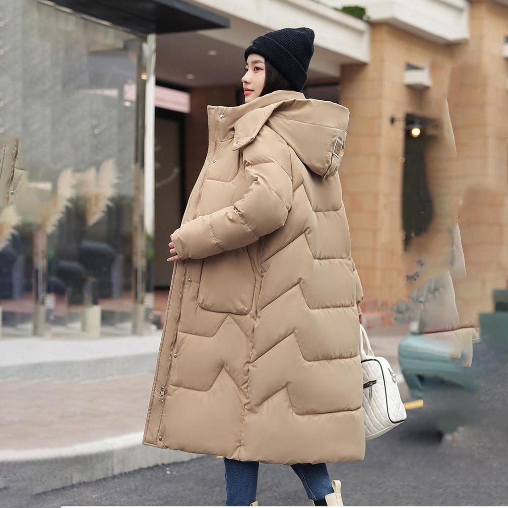 Podzim Zima Zesílit Teplá Parka s kapucí Ženy Ležérní Jednobarevná Velká kapsa Volný Stojánek Límec Kabát Bundy Outwear