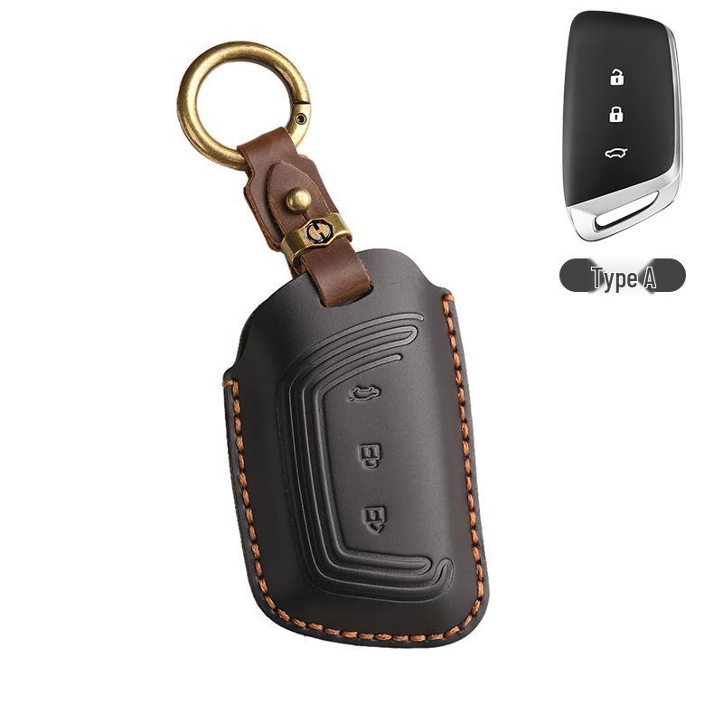 Baojun RS3 Key Cover - Genuine Leather for E200, RS7, RS5, RM5, RC5, RC6, E300 Models