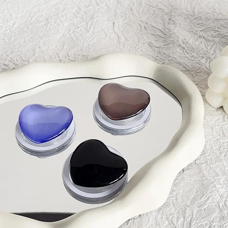 Solid Color Glass Love Cell Phone Airbag Holder Magnetic Removable Desktop Support Portable Retractable Cell Phone Holder