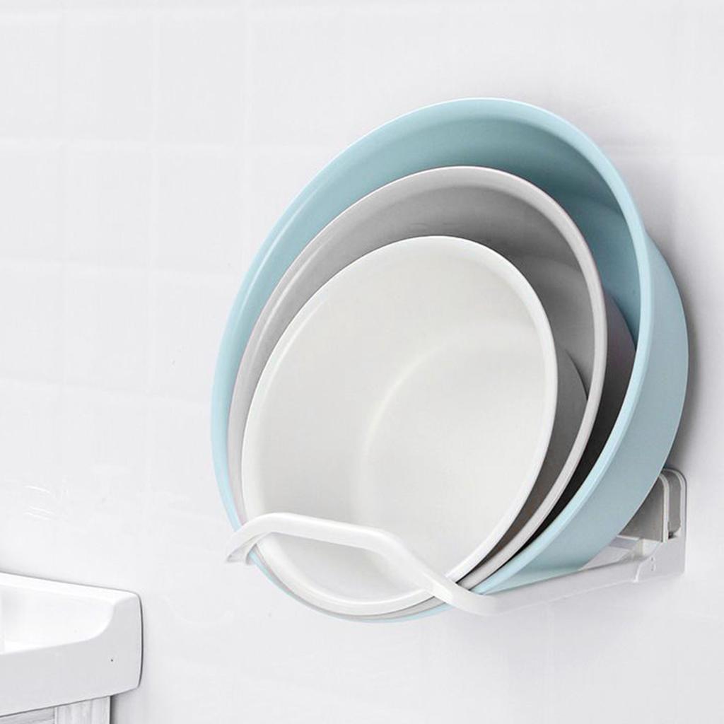 Badezimmer Waschbecken Lagerregal Bohrerfrei Grau Platzsparend Hohe Tragkraft Kunststoff Wand