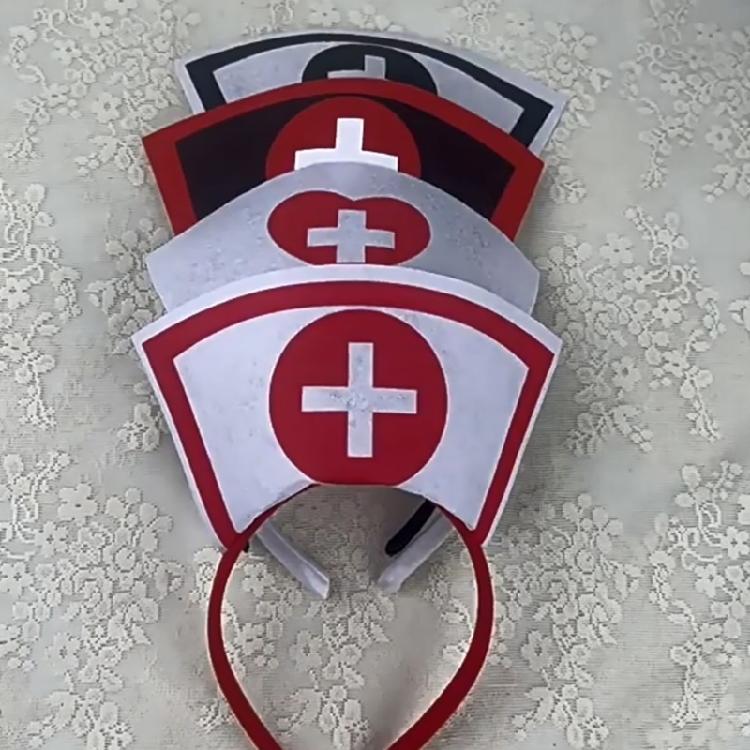 Charme Krankenschwesternhut Cosplay Stirnbänder Einzigartiges Charme Kopfschmuck Stilvolles Damen Stirnband für Rollenspiel Aktivität