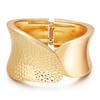 DIEZI 3 Style Exaggerated Gold Color Chunky Cuff Bangles Fashion Geometric Heavy Metal Spring Bangles For Women Bracelet Men