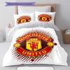 Set Lenzuola Trapunta Manchester United Copripiumino Federa Decorazione Casa Regalo di Compleanno (1 * copripiumino + 2 * federa, senza nucleo)