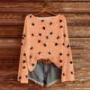 Womens  Fall Sweaters Long Sleeve Print Tops Pullover Sweaters Loose Dressy Casual Basic Clothes