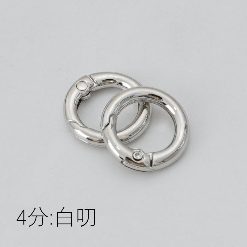 DIY Zinc Alloy Spring Ring, Key Ring, Metal Round Ring, Spring Ring, Round Pendant Buckle, Movable Opening Ring