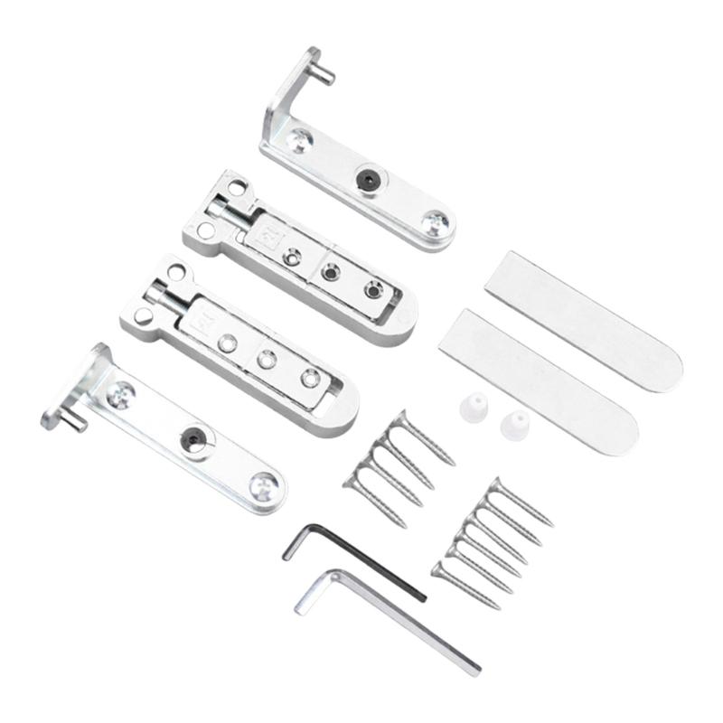 Портативный Прочный Набор Дверных Петель с Превосходной Грузоподъемностью для Деревянных и Мебельных Дверей для Повседневного Использования серебряный