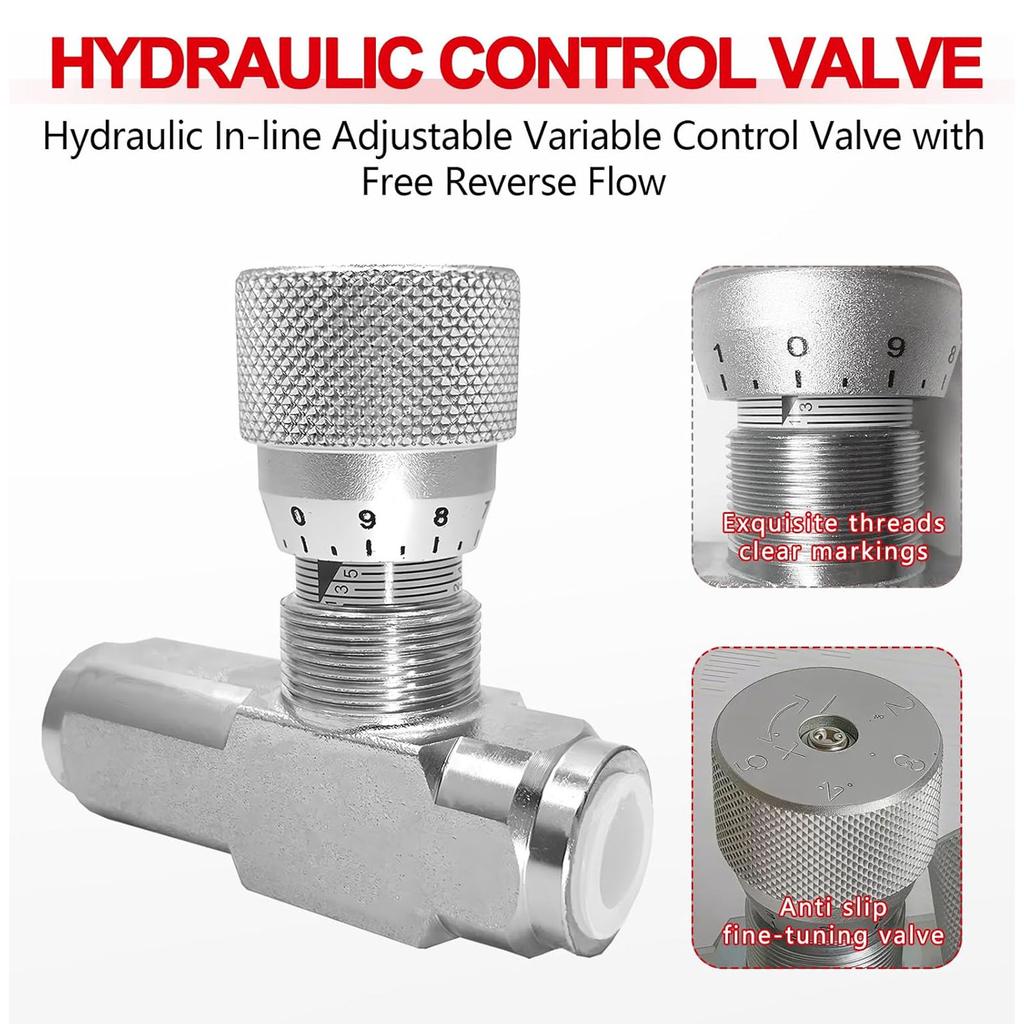 Hydraulic Flow Control Valve 1/4 Inch 5800PSI Alloy Steel Throttle Check Valve for Hydraulic Oil Gas
