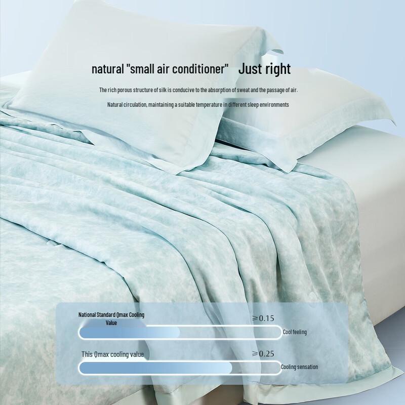 Mercury Home Textiles Antibacterial Washable Tussah Silk Summer Comforter