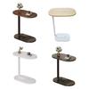 Mesa Lateral em Forma de C Sala de Estar Quarto Canto do Escritório Estrutura de Metal Mesa de Centro Mesa de Cabeceira Moderna Mesa Lateral Oval para Sofá Sofá Espaço Pequeno