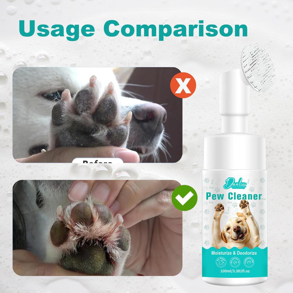 Pet Paw Cleaner Foam-Moisturize & Deodorize-Eliminate Dirt Pet Paw-Suitable For Dog And Cats, 100ml