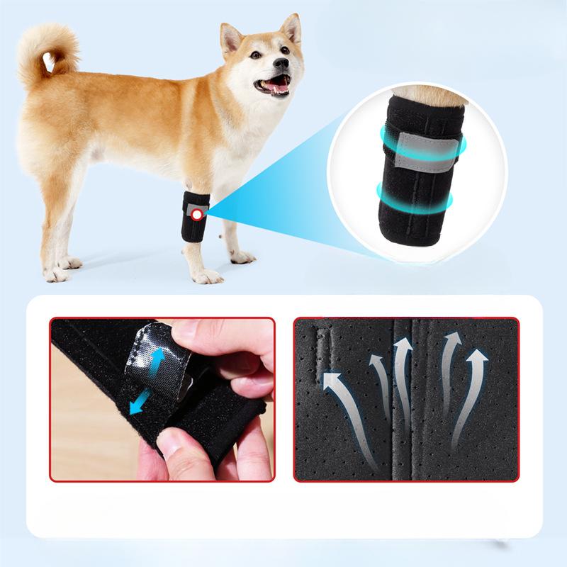 The Front Leg Injury Recovery Strap Velcro of The Dog Knee Brace Protects The Dog's Joint and The Adjustable Knee Brace