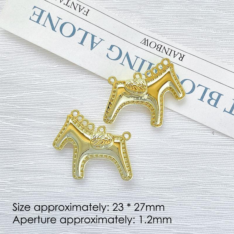 1Pcs Cute Simple Horse Animal Pendant Charms For Handmade Jewelry Making Necklace Earrings Bracelet Diy Accessories Supplies