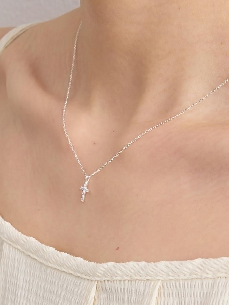 Primaute [Silver 925] Cross Chain Necklace