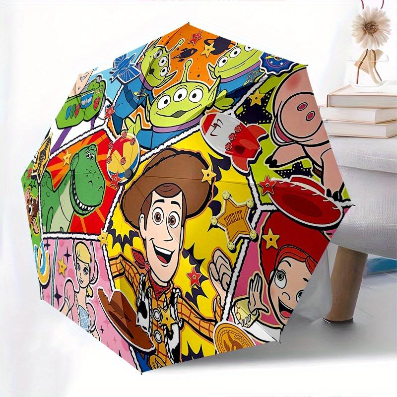 1pc Toy Story Characters Automatic Folding Umbrella: Compact 8 Bone Design Cartoon Outdoor Travel Companion, Business Umbrella, Christmas Va