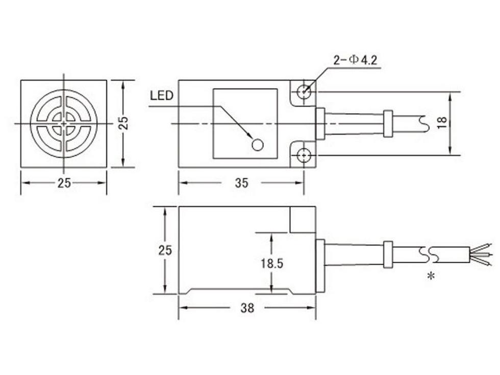 HUGONG LMF6-3010N Inductive Square Proximity Sensor