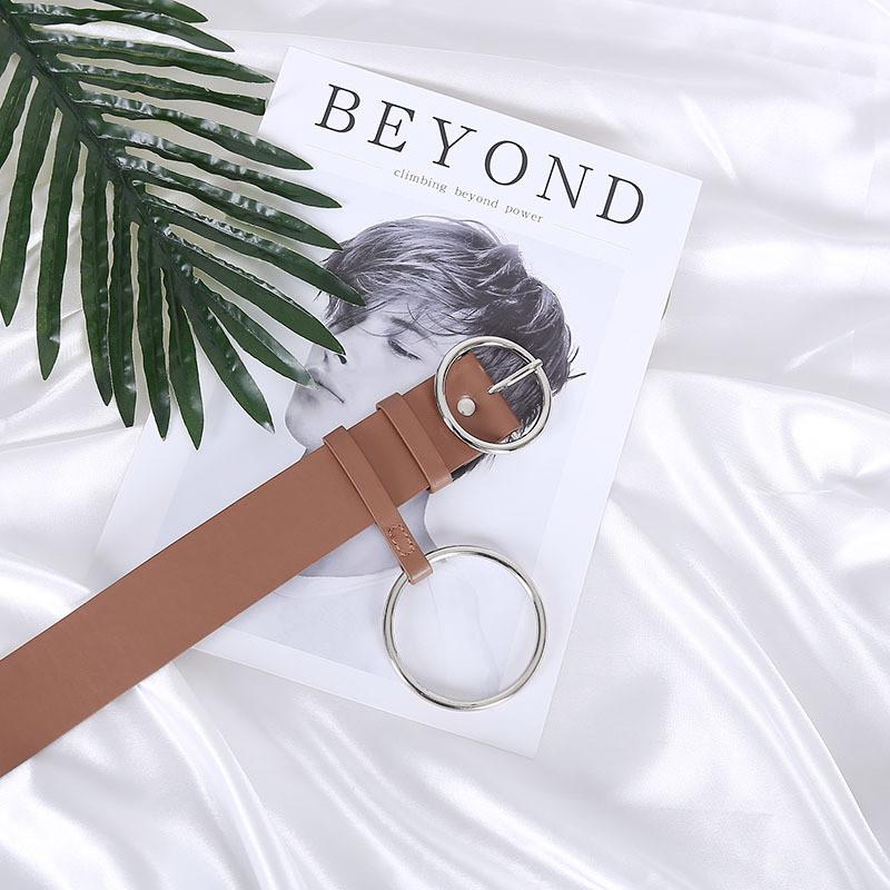 

Belt Round Womens With Simple Stylish Design Versatile For Jeans And Outfits Casual Large Tan Ring