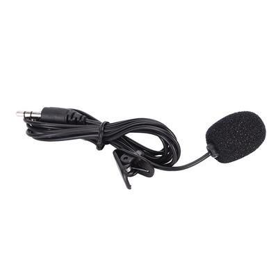 High Quality Mini 3.5Mm Hands-Free Mic Microphone Clip On Lavalier Lapel For Pc Laptop Black