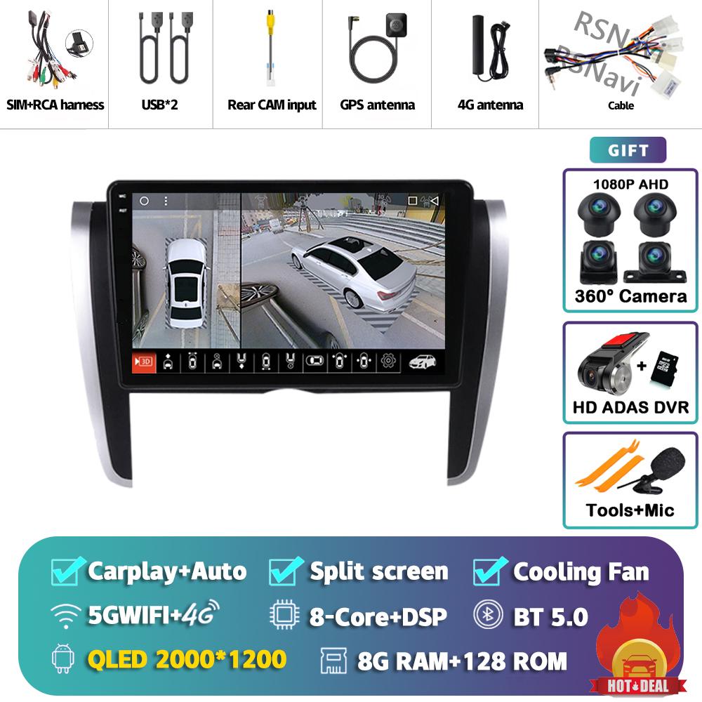 Android 14 Carplay Auto For Toyota Allion 2007 - 2020 Car Radio 4G+WIFI Player Multimedia Stereo Navigation Video GPS Head Unit
