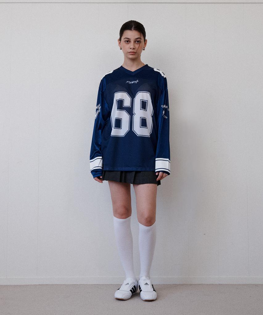 RETRIEVER CLUB 68 Langes Fußballtrikot [Marineblau]