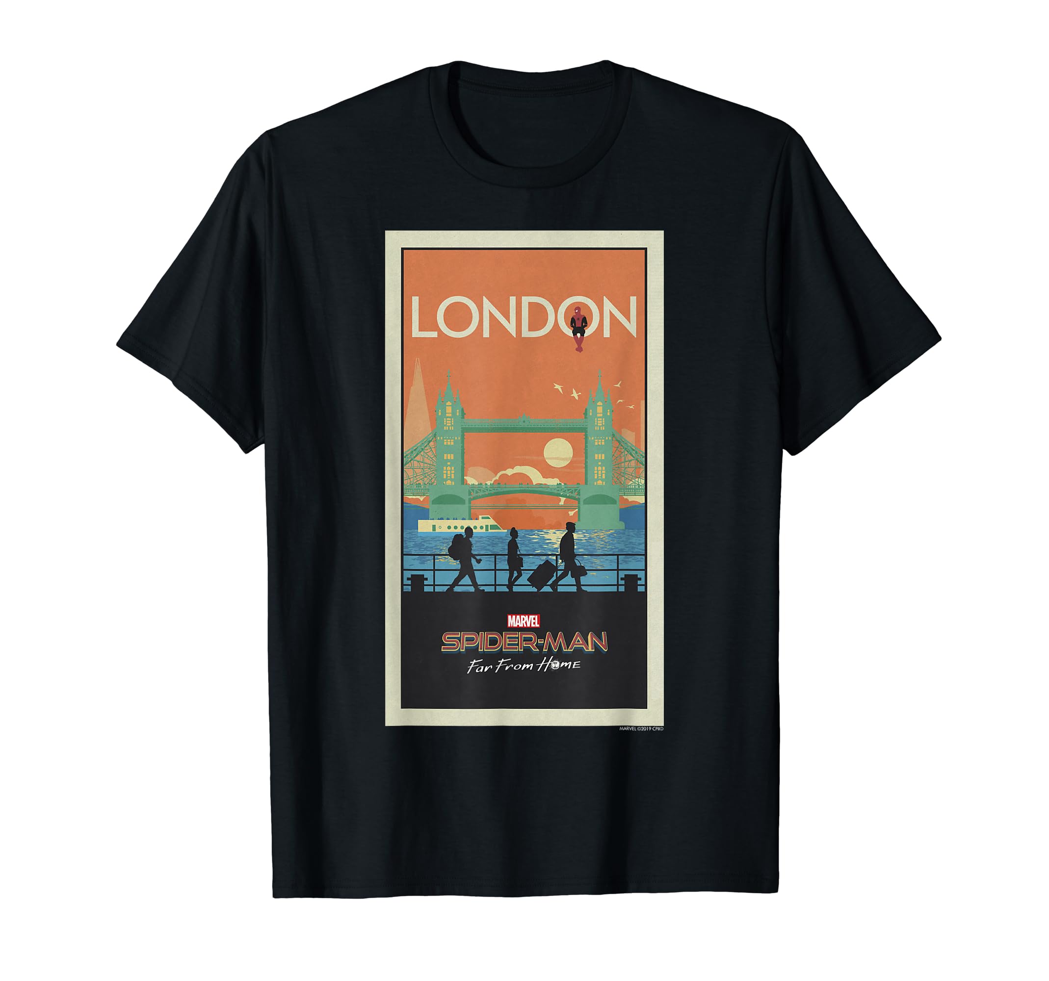 

Marvel Spider-Man Far From Home London Abstract Movie Poster T-Shirt